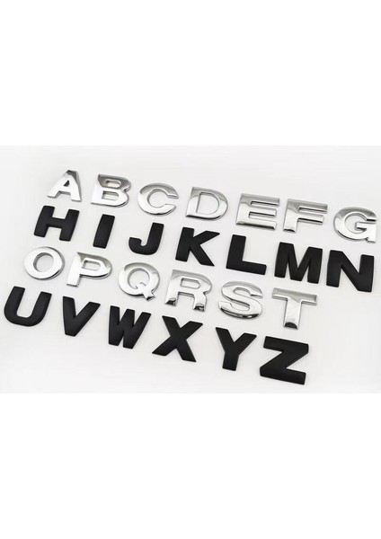 M Tarzı 25MM Metal Dıy Harfler Alfabe Amblem Sayılar Krom Etiketleme Araba Sticker Dijital Rozet Aksesuarları Motosiklet (Yurt Dışından) modelleri