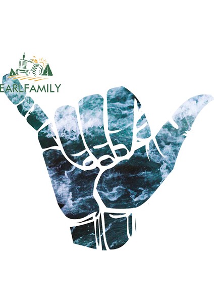 Stil E Plaj Hang Loose Sörf Hawaii Anime Komik Araba Stickerları Vinyl Jdm Bagaj Kamyon Graar Aksesuarları 13CM x 8.6cm (Yurt Dışından)