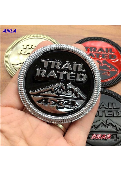 Gümüş Rengi Siyah Metal Amblem Arka Kamyon Parçaları 4 Renkli Wrangler Patriot 4x4 Araba Stil Trail Rated Rozet Araba Sticker Aksesuarları (Yurt Dışından)