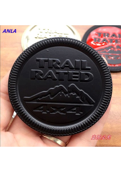 Gümüş Rengi Siyah Metal Amblem Arka Kamyon Parçaları 4 Renkli Wrangler Patriot 4x4 Araba Stil Trail Rated Rozet Araba Sticker Aksesuarları (Yurt Dışından) fırsatları