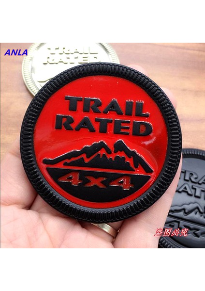 Gümüş Rengi Siyah Metal Amblem Arka Kamyon Parçaları 4 Renkli Wrangler Patriot 4x4 Araba Stil Trail Rated Rozet Araba Sticker Aksesuarları (Yurt Dışından) indirimleri