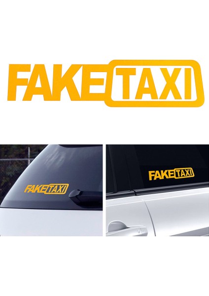 Siyah Aliauto 2 Adet Yanlış Taksi Yansıtıcı Komik Araba Sticker Pencere Etiketi Chevrolet Captiva Niva Aveolacetti Soark Cruz Ford Için (Yurt Dışından) indirimleri