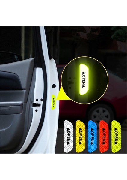 4 Adet Turuncu Toyota Corolla Yaris Auris Chr Camry Prius Rav4 Highlander Araba Kapı Çıkartmaları - Reflektif Şerit Uyarı Stickerları (Yurt Dışından)