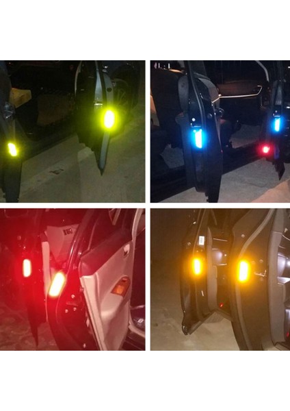 4 Adet Turuncu Toyota Corolla Yaris Auris Chr Camry Prius Rav4 Highlander Araba Kapı Çıkartmaları - Reflektif Şerit Uyarı Stickerları (Yurt Dışından)