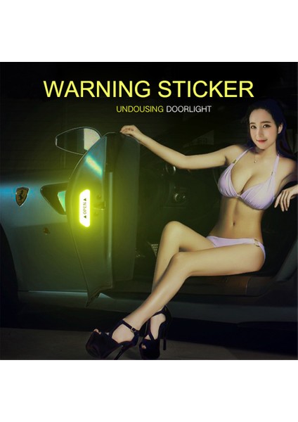 4 Adet Turuncu Toyota Corolla Yaris Auris Chr Camry Prius Rav4 Highlander Araba Kapı Çıkartmaları - Reflektif Şerit Uyarı Stickerları (Yurt Dışından)