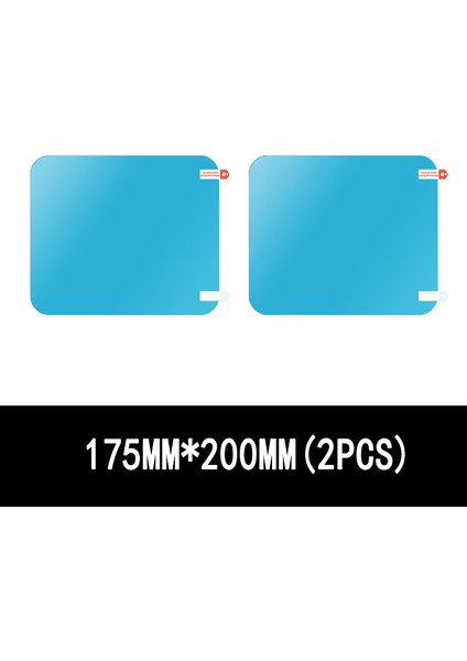 2 Adet 175X200MM Araba Yağmur Geçirmez Filmi Arka Görüş Aynası Su Geçirmez Filmi Evrensel Pencere Camı Net Anti-Sis Anti-Yansıma Sticker (Yurt Dışından)