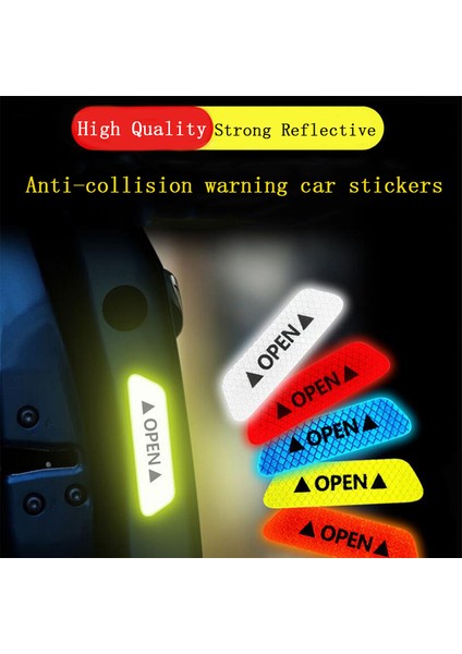 Yeşil Kapı Güvenlik Çarpışma Uyarı Yansıtıcı Stickerlar Açık Stickerlar Uzun Mesafe Yansıtıcı Dekoratif Stickerlar (Yurt Dışından) indirimleri