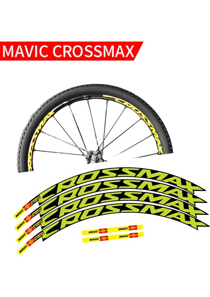 26ER Sarı Mavıc Crossmax Sl Pro Mtb Tekerlek Sticker Seti - Iki Tekerlek Için Bisiklet Jant Etiketleri (Yurt Dışından) modelleri
