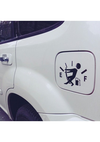 Siyah Araba Sticker 3D 13*9.5cm Yüksek Yakıt Tüketimi Decal Benzin Göstergesi Boş Sticker Araba Üzerinde Komik Stickerlar ve Çıkartmalar Vinil Araba Tasarımı (Yurt Dışından)