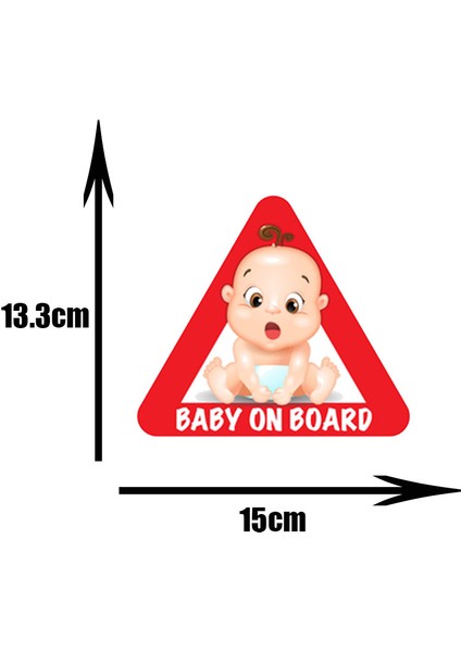 Yansıtıcı Olmayan Stil Stil-R Baby On Board Pvc Araba Stickerları Tuning Karikatür Pencere Çıkartmaları Otomobil Süslemesi Kişiselleştirilmiş Bomba Süsü, 15CM*14CM (Yurt Dışından)