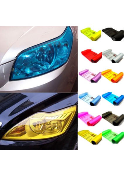 Şeffaf Tüm Arabalar Için Araba Tint Moda Far Stop Sis Lambası Vinil Duman Film Levha Sticker Kapak Araba Stil (Yurt Dışından)