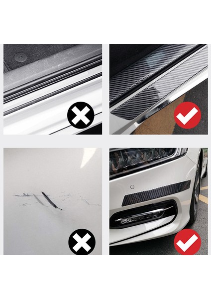 5cm x 2.5 Metre Araba Sticker Kauçuk Şerit Anti Çizik Kapı Eşik Koruyucu Karbon Fiber Araç Eşiği Koruma Tampon Filmi Etiket Araba Stil Amac: (Yurt Dışından) fırsatları