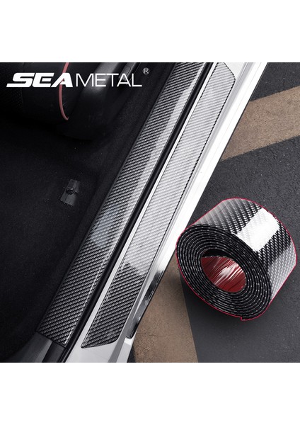 5cm x 2.5 Metre Araba Sticker Kauçuk Şerit Anti Çizik Kapı Eşik Koruyucu Karbon Fiber Araç Eşiği Koruma Tampon Filmi Etiket Araba Stil Amac: (Yurt Dışından) indirimleri