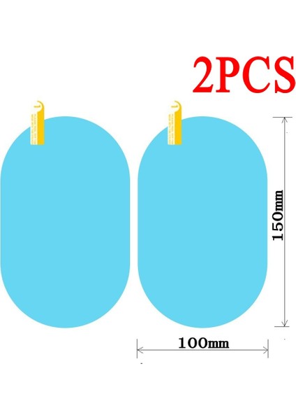 2 Adet 150MMX100MM Yağmura Dayanıklı Net Araba Film Arka Görüş Aynası Koruma Su Geçirmez Film Otomatik Pencere Cam Sticker Film - (Yurt Dışından)