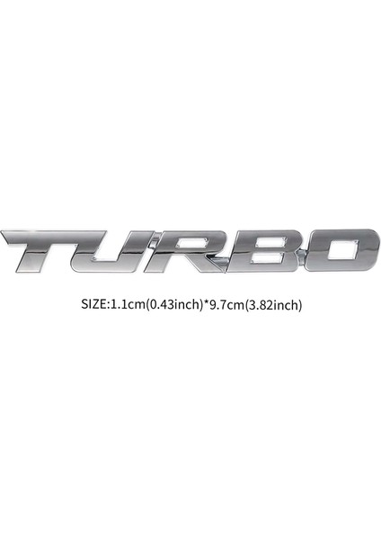 Sv-S 3D Araba Stil Sticker Metal Turbo Harfler Amblemi Etiket Sticker Aksesuar Alaşım Araba Motosiklet Sticker (Yurt Dışından)