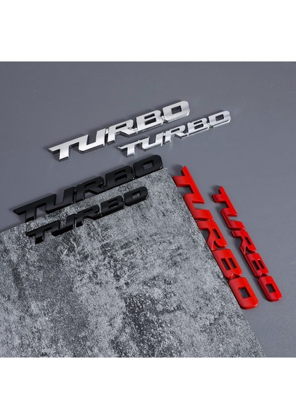 Sv-S 3D Araba Stil Sticker Metal Turbo Harfler Amblemi Etiket Sticker Aksesuar Alaşım Araba Motosiklet Sticker (Yurt Dışından)