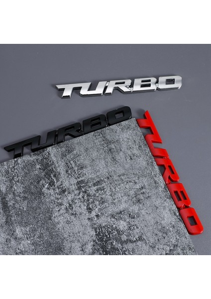 Sv-S 3D Araba Stil Sticker Metal Turbo Harfler Amblemi Etiket Sticker Aksesuar Alaşım Araba Motosiklet Sticker (Yurt Dışından)