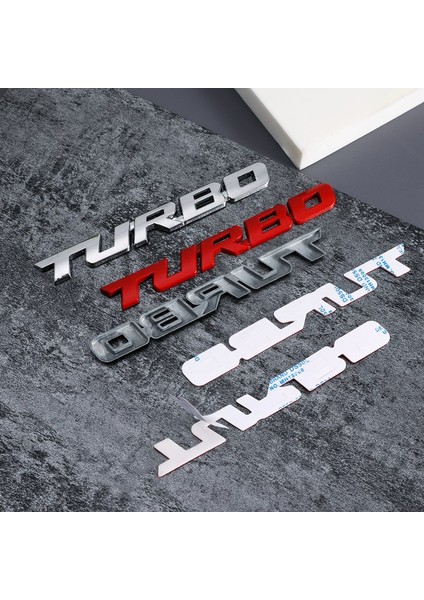 Sv-S 3D Araba Stil Sticker Metal Turbo Harfler Amblemi Etiket Sticker Aksesuar Alaşım Araba Motosiklet Sticker (Yurt Dışından)