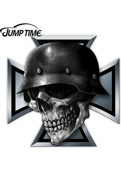 LJPT04721 Jumptime 13CM x 8.8cm 3D Ölü Kafatası Araba Sticker Büyük Kamyon Römork Motosiklet Gra Çıkartmalar Yarışma (Yurt Dışından) fiyatları