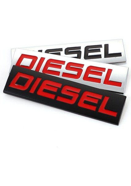 Beyaz Araç Sticker Dizel Logo Rozeti Amblemi 3D Metal Araç Etiketleri Seat Bmw Audi Jeep Honda Ford Opel Passat Peugeot Kıa Araç Tasarımı (Yurt Dışından) fırsatları