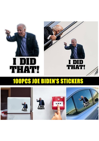 Sarı Joe Biden Komik Sticker - Bunu Yaptım Araba Sticker Çıkartması Su Geçirmez Joe Biden Sticker'lar Dıy Yansıtıcı Çıkartmalar Poster (Yurt Dışından) modelleri