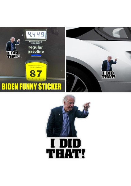 Sarı Joe Biden Komik Sticker - Bunu Yaptım Araba Sticker Çıkartması Su Geçirmez Joe Biden Sticker'lar Dıy Yansıtıcı Çıkartmalar Poster (Yurt Dışından) fırsatları