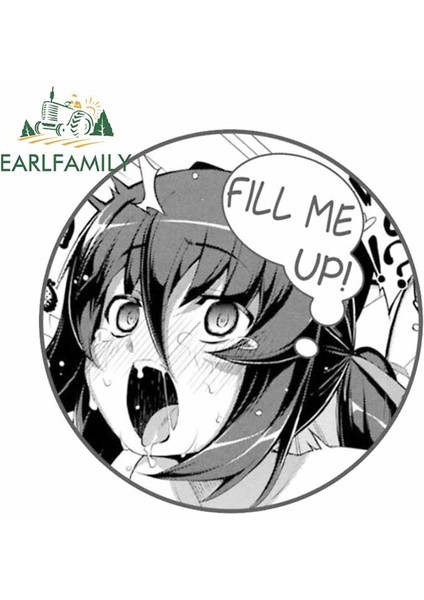 YT-172145 Earlfamıly 13X13CM Doldur Beni Araba Stickerları Moda Sevimli Yapışkanlar Anime Çizilmeye Karşı Dayanıklı Karavan Buzdolabı Dekorasyon (Yurt Dışından)