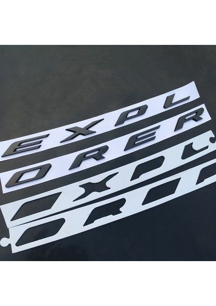 Mat Siyah Ford Explorer Aksesuarları Için Araba Krom Kaput Amblemi 3D Logo Alfabe Sticker - Araba Stil ve Aksesuarları Için. (Yurt Dışından)