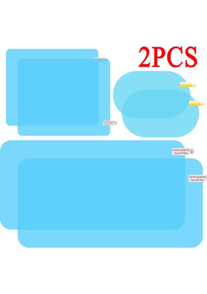 2 Adet 80MMX80MM Araç Kamyon Arka Görüş Aynası Yağmur Geçirmez Filmi Pencere Camı Anti-Buhar Anti-Yansıtıcı Temiz Su Geçirmez Sticker Filmler (Yurt Dışından)