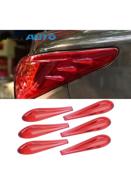 Beyaz Forauto 6 Parça Araba Arka Lamba Stickeri Hava Akımı Stickeri Çarpışma Önleyici Araba Spoiler Akrilik Tampon Dekor Şeridi Araba Stili (Yurt Dışından) modelleri