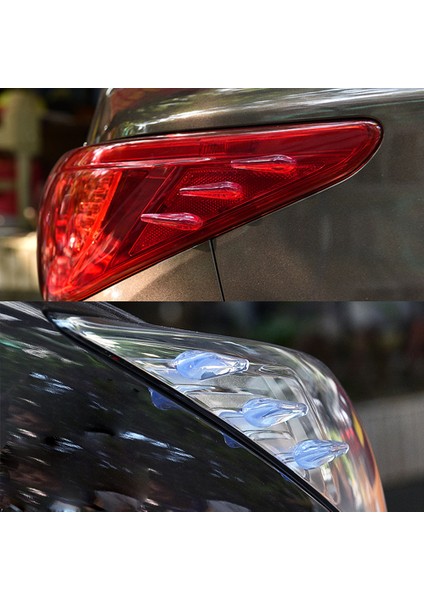 Beyaz Forauto 6 Parça Araba Arka Lamba Stickeri Hava Akımı Stickeri Çarpışma Önleyici Araba Spoiler Akrilik Tampon Dekor Şeridi Araba Stili (Yurt Dışından) fırsatları