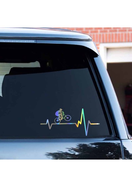 2 Adet Araba Sticker Vinil Bisiklet Dağ Bisikleti Kask Kalp Atışı Stickerlar ve Etiketler Eğlenceli 3D Stickerlar Araç Süsleme Yaratıcı (Yurt Dışından) modelleri