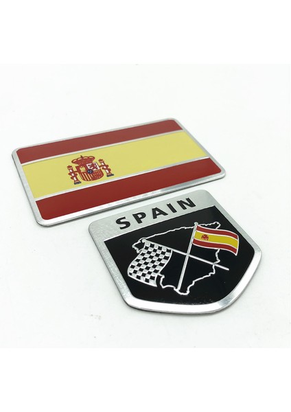 S0401 3D Alüminyum Ispanya Milli Bayrak Araba Gövde Bagaj Logo Sticker Oto Motosiklet Kişilik Dekorasyon Etiketi Vw Honda Bmw Toyota Için (Yurt Dışından) indirimleri