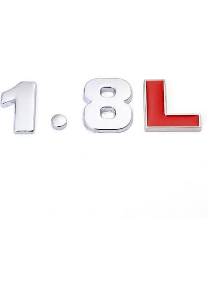 1.8l Metal 3D L Oto Araba Rozeti Sticker Arka Bagaj ve Çıkartma Audi A3 A4 A5 A6 A7 Bmw Honda Için (Yurt Dışından)