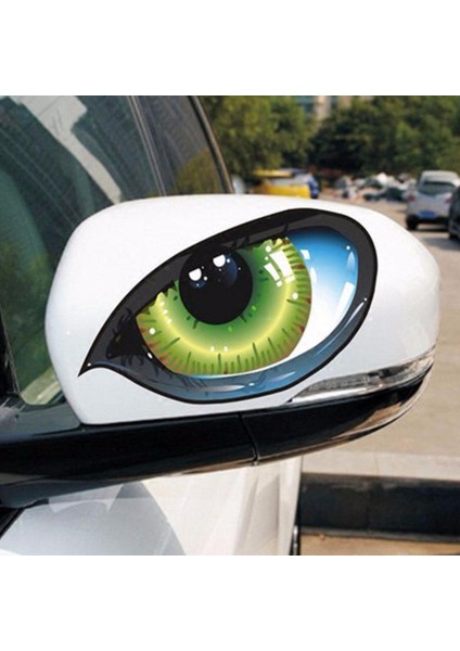 Siyah 3D Stereo Yansımalı Kedi Gözü Araba Sticker Yaratıcı Arka Görüş Aynası Sticker Etiketler Evrensel Göz Sticker'ları (Yurt Dışından)
