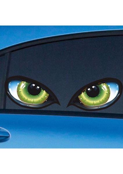 Siyah 3D Stereo Yansımalı Kedi Gözü Araba Sticker Yaratıcı Arka Görüş Aynası Sticker Etiketler Evrensel Göz Sticker'ları (Yurt Dışından)
