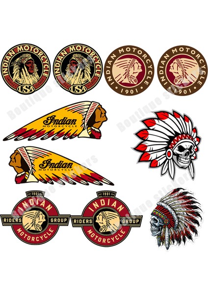 25CM Kişiselleştirilmiş Hint Motosikleti Araba Sticker Hint Rozeti Hint Kafatası Sticker Pvc Vinil Set Sticker Hint Yarış Kaskı Sticker (Yurt Dışından)
