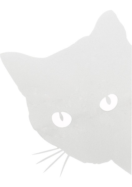 Beyaz Kedi Yüzü Bakan Araba Sticker Çıkartmaları Evcil Hayvan Kedi Motosiklet Dekoratif Çıkartmalar 12*15CM Araba Cam Çıkartmaları Audi A3 Için Araba Sticker (Yurt Dışından)