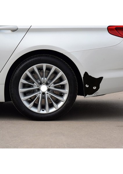 Beyaz Kedi Yüzü Bakan Araba Sticker Çıkartmaları Evcil Hayvan Kedi Motosiklet Dekoratif Çıkartmalar 12*15CM Araba Cam Çıkartmaları Audi A3 Için Araba Sticker (Yurt Dışından) fırsatları