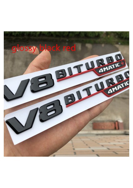 Krom Gümüş Mercedes Benz Amg Için 2 Adet V8 Bıturbo 4matic+ Araba Çamurluk Amblemi Sticker W117 CLA45 W W212 E63 W207 W176 A45 X156 GLA45 (Yurt Dışından) fiyatları