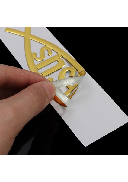 Altın Yeni Cool 3D Hristiyan Isa Balık Sembolü Logo Universal Araba Rozeti Sticker Etiket Araba & Kamyon Dekoratif Sticker (Yurt Dışından)