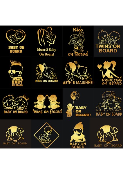 Siyah Stil Stil 3 Sevimli Bebek Tahta Üstü Araba Sticker Pencere Duvar Kapı Motosiklet Araba Çıkartmaları ve Stickerler Otomobil Dış Aksesuarlar Için Araba Stil Otomobil Aksesuarları (Yurt Dışından)