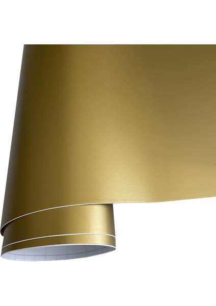 50CM x 200CM Öz Yapışkanlı Pvc Altın Mat Vinyl Sarma Araba Sticker Etiket Hava Tahliye ile Araba Kaplama Folyo (Yurt Dışından)