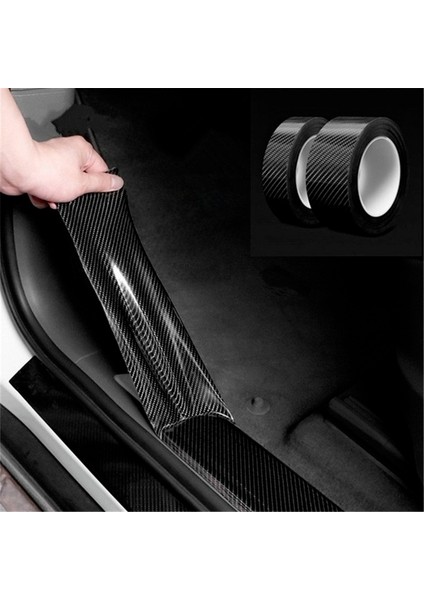 5m 3D Karbon Fiber Bant Sticker Oto Kapı Eşiği Tampon Koruyucu Dıy Dekorasyon Yapıştırma Şerit Çizik Koruma Filmi (Yurt Dışından) fırsatları