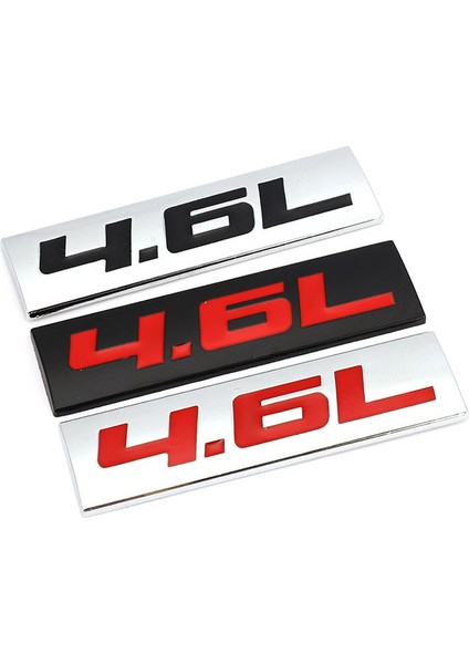 4.6l Etiket 3D Metal 4.0l 4.6l 4.7l 5.0l 5.3l 5.7l Araba Amblemi Bagaj Sticker Etiket Bmw Chevrolet Ford Dodge Toyota Honda Gmc Audi Hyundai - (Yurt Dışından)