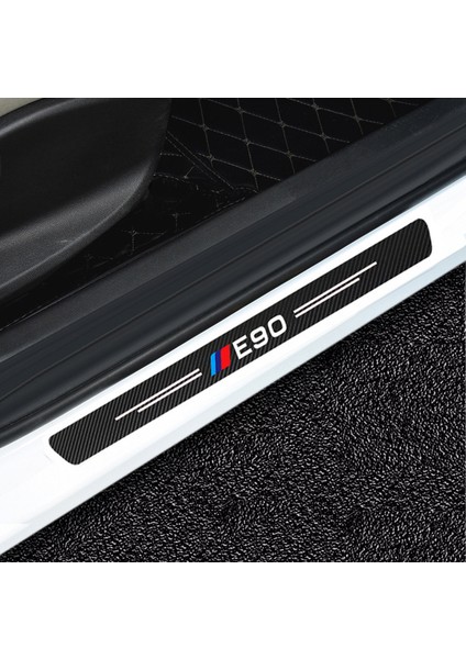 E39 Bmw E36 E39 E46 E60 E90 F30 F10 G20 G30 E30 M Power Performans Aksesuarları Için 4 Adet Su Geçirmez Karbon Fiber Sticker Koruyucu (Yurt Dışından)