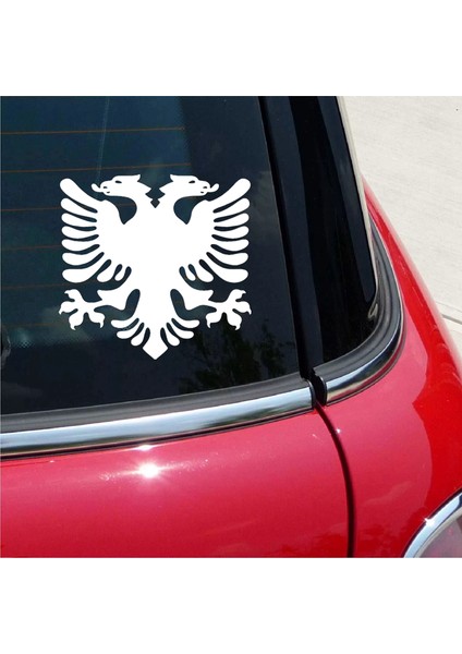 10X9.6 cm Sürüngen Arka Tampon Pencere Vinil Kesim Üzerinde Su Geçirmez Sticker Etiketler Arnavutluk Bayrak Kartal Araba Sticker Yapışkanlı Decal Çeşitli Boyutlar (Yurt Dışından) fırsatları