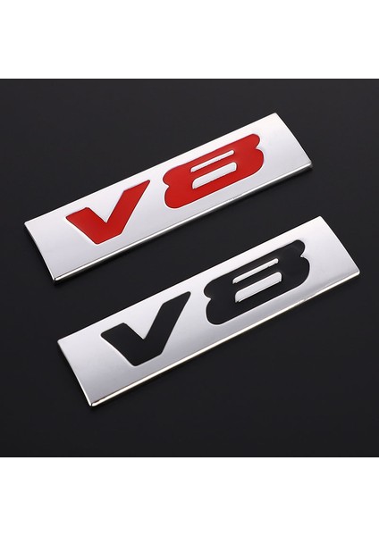 V8 Etiketler Için Metal Araba Sticker V6 V8 Arka Amblemi Rozet Çıkartmalar Kuyruk Bagaj Sticker Benz Amg Bmw Mazda Chevrolet Skoda Ford Opel Audi Volvo Için (Yurt Dışından)