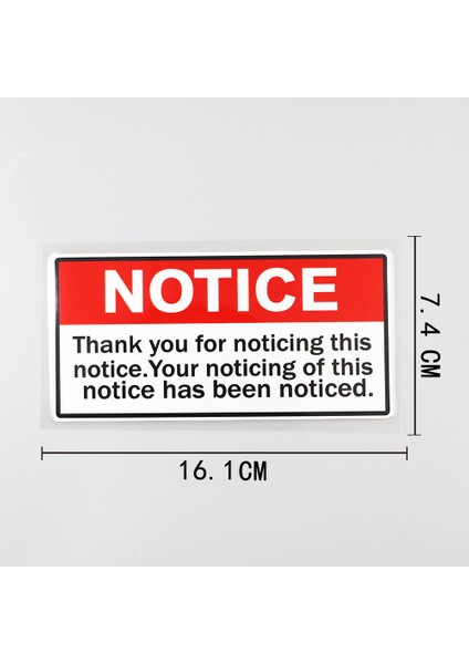 Yjzt 16.1cm×7.4cm Uyarı Komik Şaka Araç Ilanı Pvc Araba Sticker 12C (Yurt Dışından) modelleri