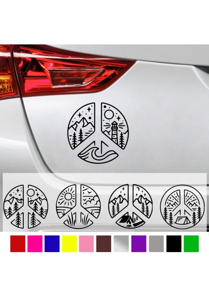 6-Gri Tarzı 28CM Yaratıcılık Tasarım Macera Dünya Barışı Araba Sticker Komik Pencere Vinil Etiketler Araba Stil Kendinden Yapışkanlı Amblem Araba Sticker (Yurt Dışından)